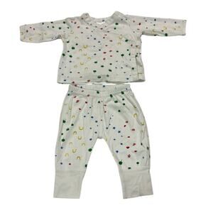 Hanna Andersson Baby 0-3M Saint Patrick Theme March Printed Outfit Pajamas